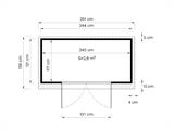 Caseta de madera, Bertilo Alster 2, 2,44x1,21x2,11m