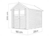 Abri en bois, Bertilo Sylt 3, 1,8x2,38x2,25m