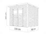 Abri en bois, Bertilo Amrum 3, 2,38x1,8x2,1m