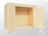 Wooden Bike Shed, Bertilo Box Bike, 2.07x1.03x1.43 m, Natural