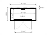 Puinen pyörävaja, Bertilo Box Bike, 2,07x1,03x1,43m, Luonnonväri