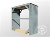 Wood Storage, Bertilo Fineline 2, 1.66x0.75x1.7 m, Grey